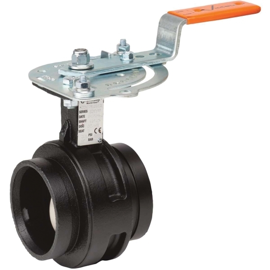 Butterfly Valve, 4 in., Grooved